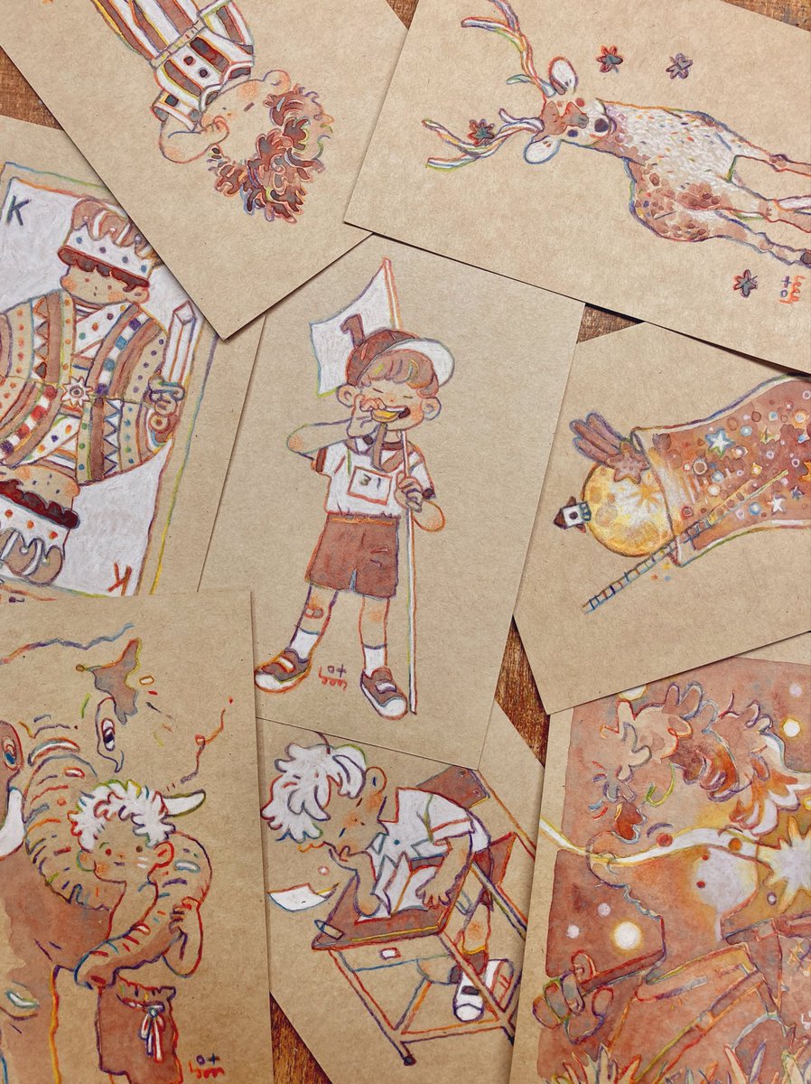 デザフェス出展しやす！虹色鉛筆ドローイング原画・グッズ・ガチャポン