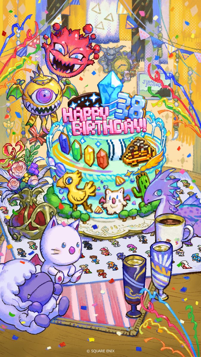 今月の描き下ろしカレンダー壁紙をお届けクポ😊🎨 今年でファイナル