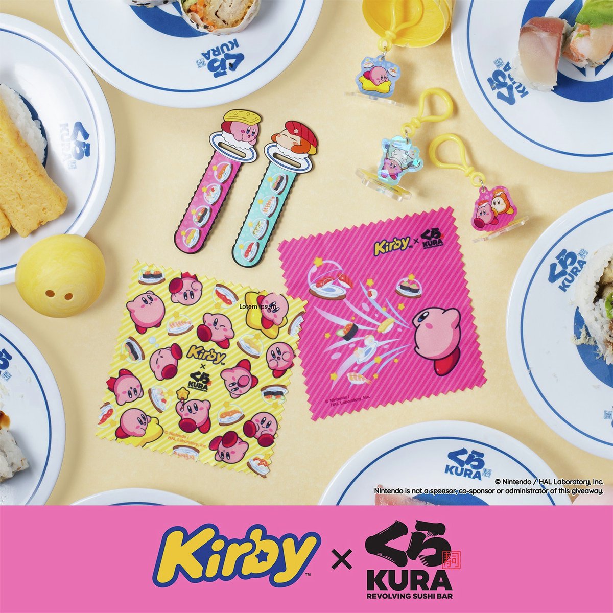 星のカービィ×くら寿司」コラボがアメリカ限定で開始。カービィの顔が