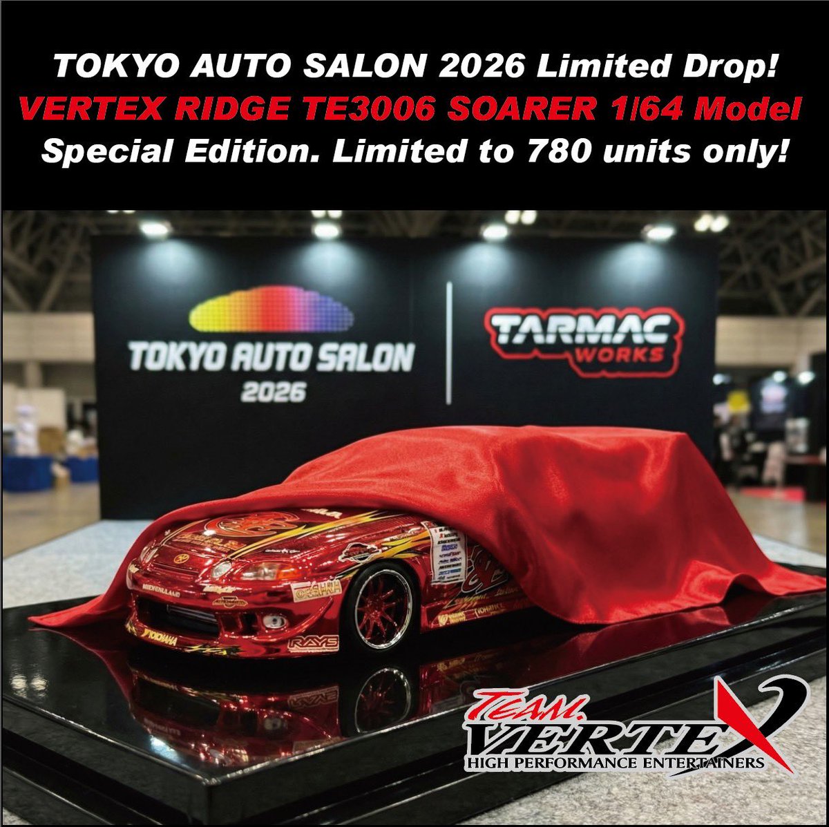 東京オートサロン情報❣️ VERTEX RIDGE JZZ30 SOARER TE3006 1/64