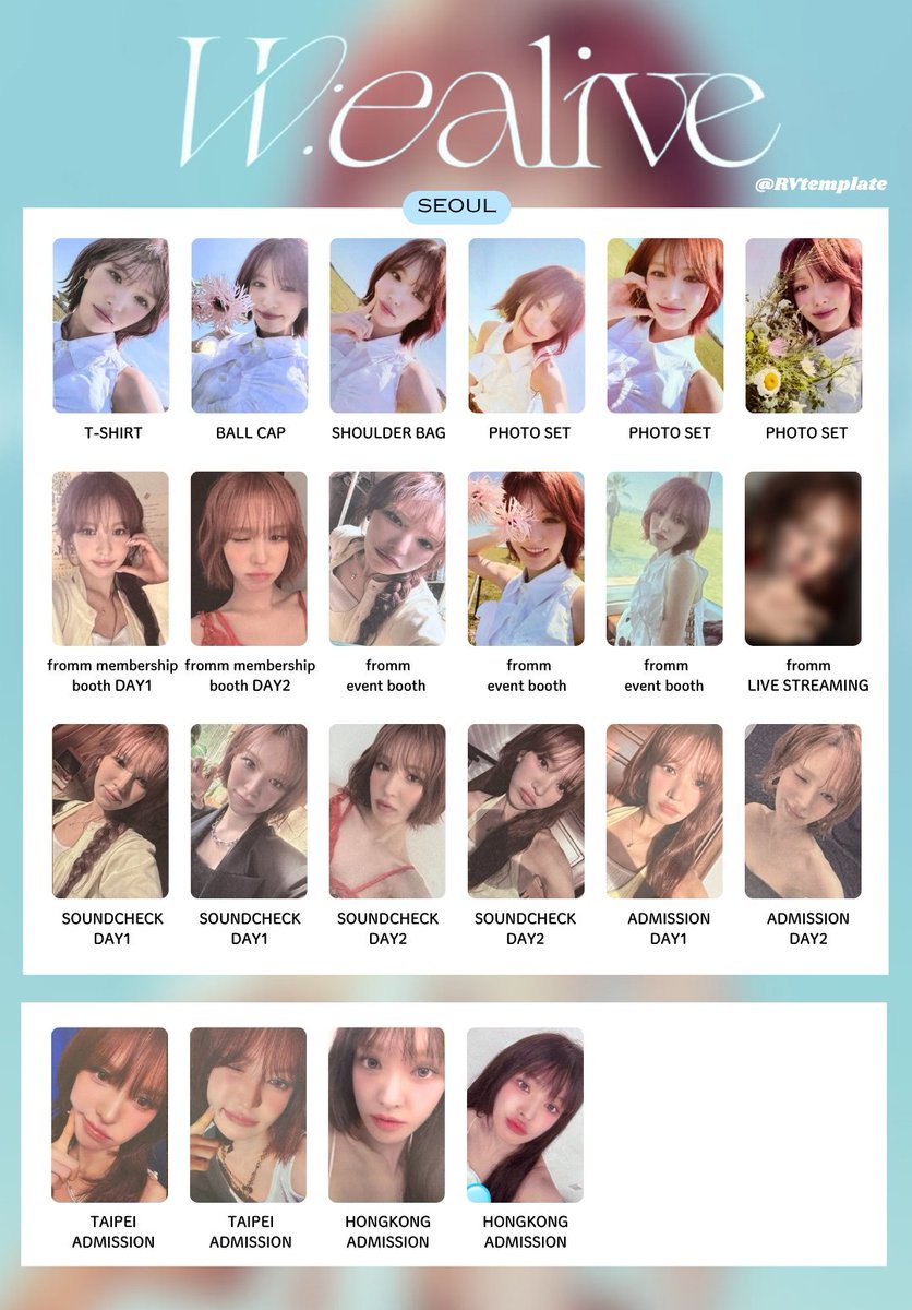 RedVelvet ウェンディ トレカ レッドベルベット レドベルletter 2025 WENDY 1st WORLD TOUR <W:EALIVE> PHOTOCARD TEMPLATE Red Velvet