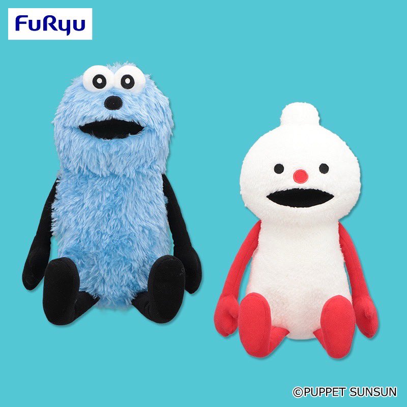 パペットスンスン』より スンスン と ノンノン が おすわりポーズで