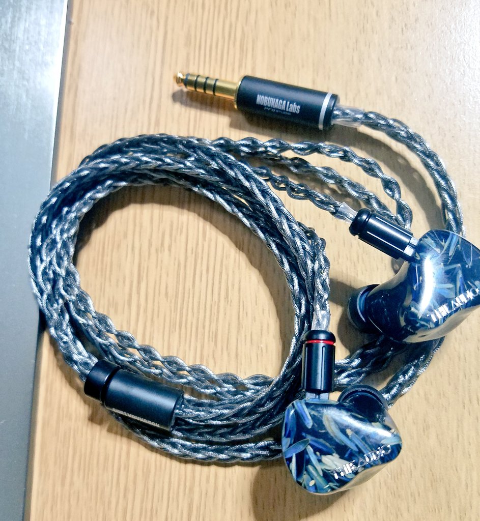 Hype2にNOBUNAGA LabsのECLIPSEにリケーブル。感想としては銅銀合金