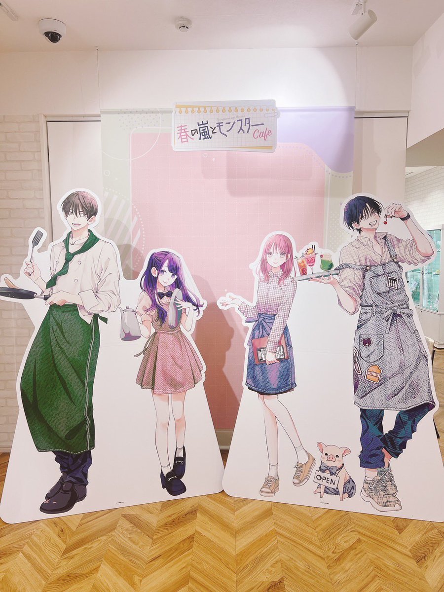🌸•┈┈┈••✼••┈┈┈•🌼 #春の嵐とモンスター コラボカフェ OPEN