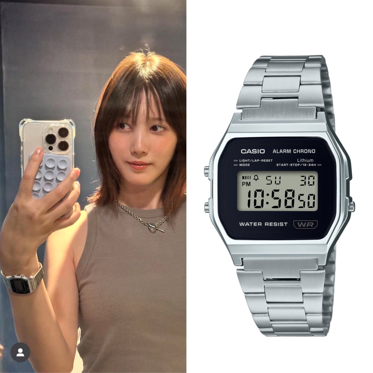 本田翼 カシオ CASIO CLASSIC A158WEA-1JF 定価:約6000円