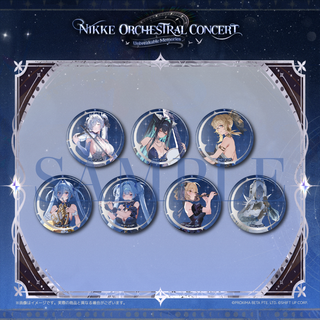 ○○#NIKKE オケコン 限定グッズ🎼○○ 🎶ランダム箔押し缶バッジ(全7