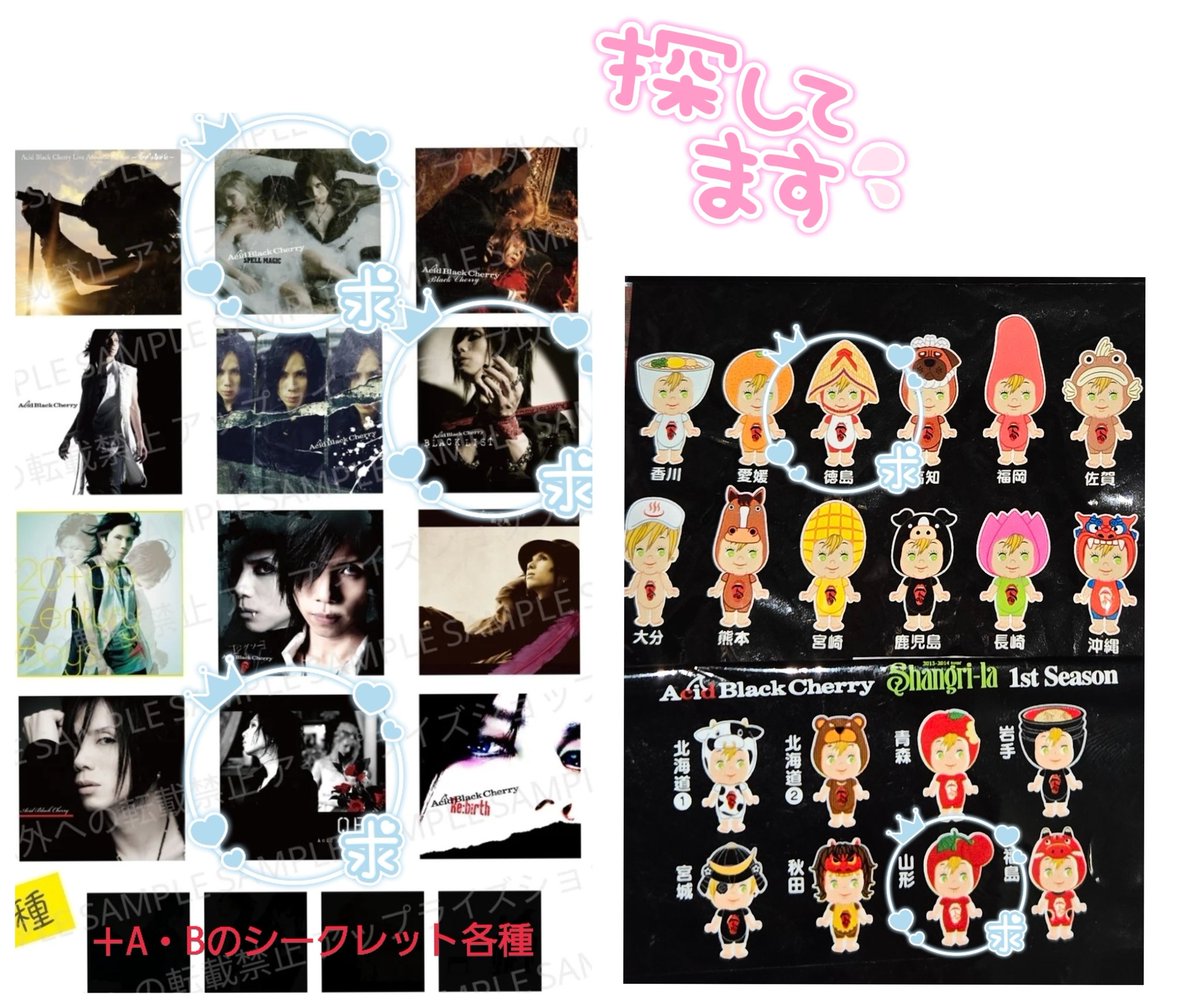 悠さま専用！Acid Black Cherry アクリルマグネット5つ 悠さま専用