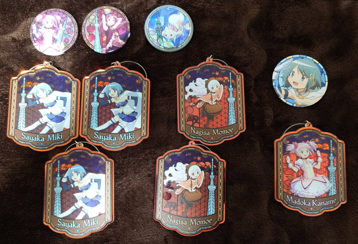 まどマギ スカイツリー 月夜のワルツ ホログラム缶バッジ コンプリート