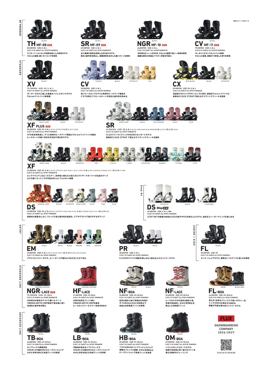 FLUX 26/27モデル ラインナップ一覧 #flux