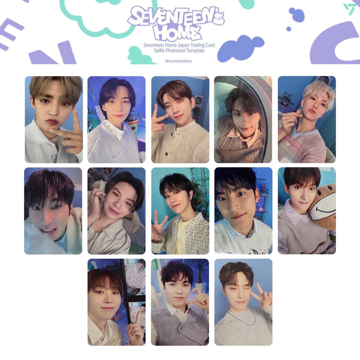 seventeen's home 2024 japan md: trading cards — selfie photocard