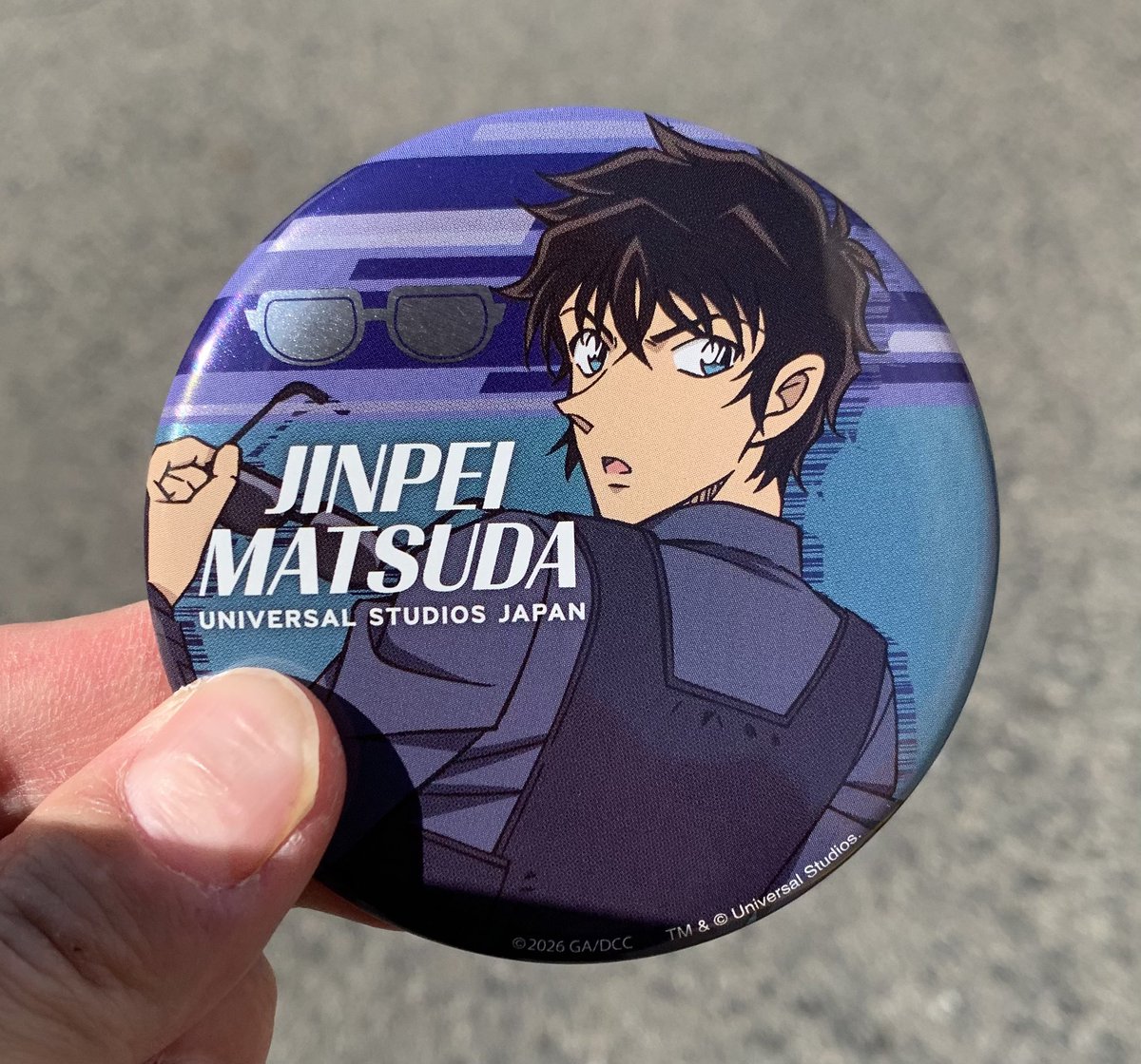 さっきのコナンのショップで缶バッジ買った🥰 平次くん(推し)狙いで