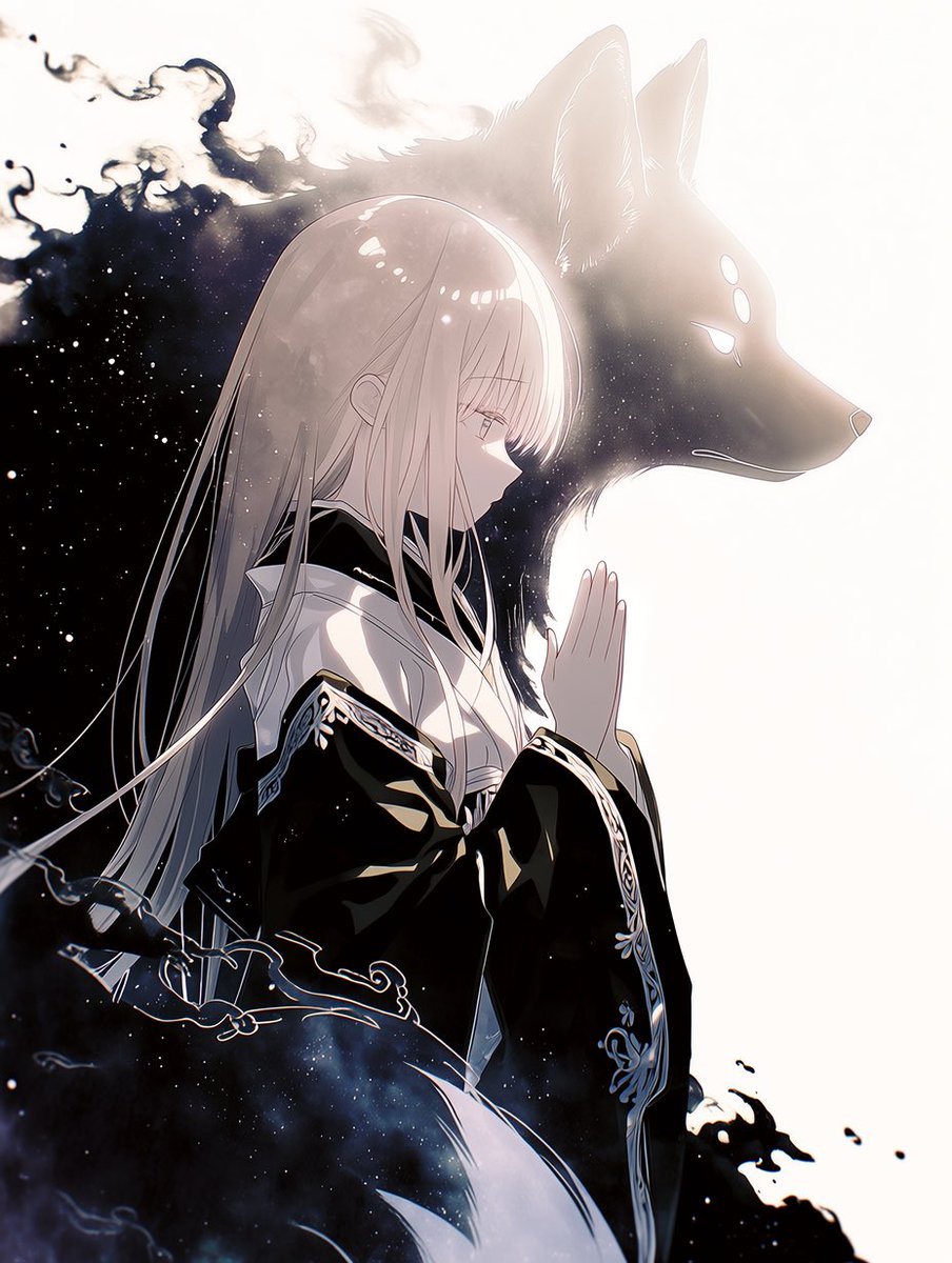 白背景がだいぶ好き の極みで輪郭を光でぼやかしてみる