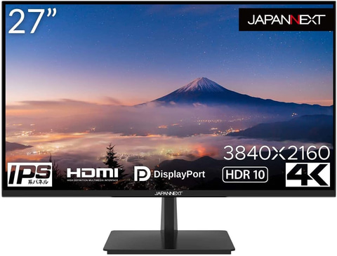 JAPANNEXT、3万円台の4K/27型モニターと360Hz/フルHDの24.5型