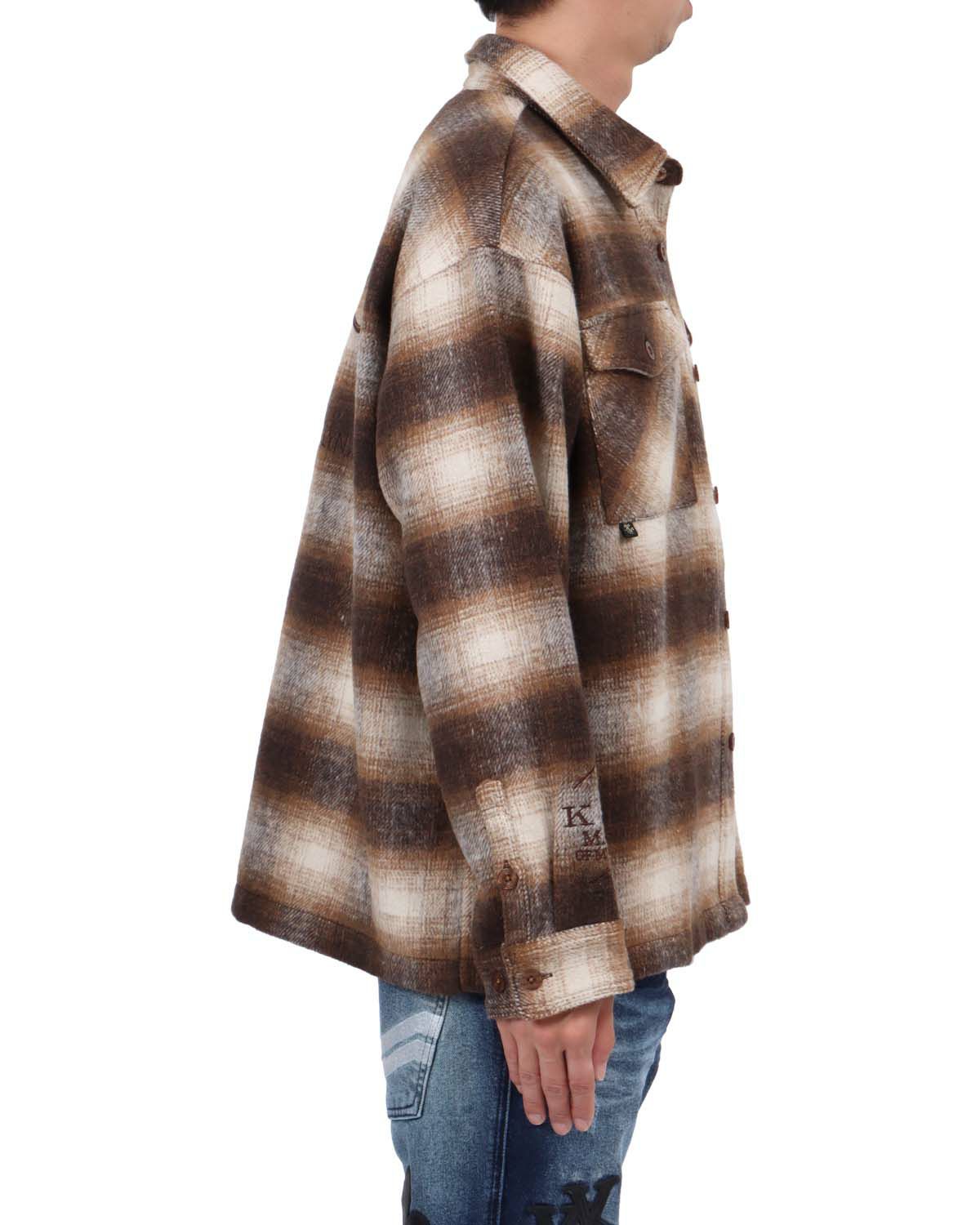 Karl Kani] シャギー チェック シャツ ジャケット | PEET ONLINE STORE