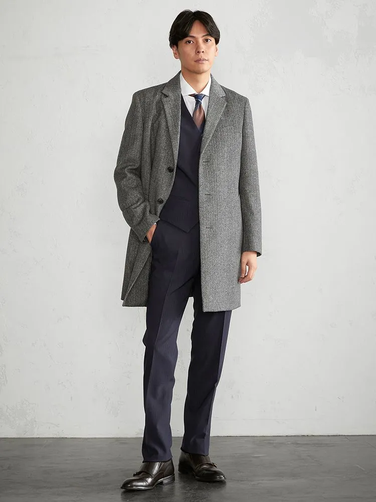 アンゴラ混 チェスターコート グレー | P.S.FA公式通販