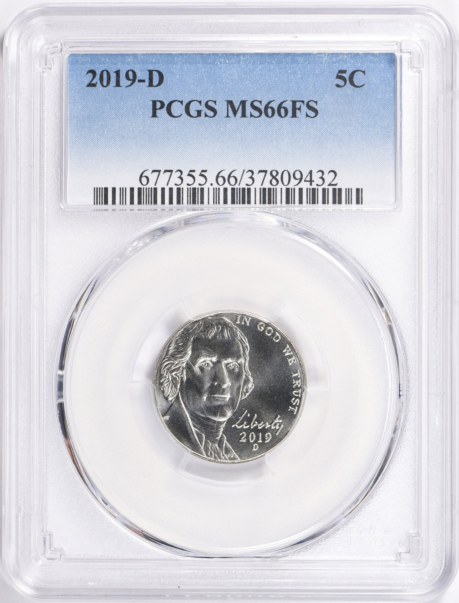 2019-D Jefferson Nickel PCGS MS-66 FS (Item 1009314
