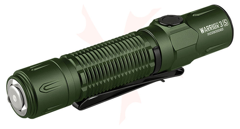 Olight Warrior 3S Tactical Rechargeable LED Flashlight, OD Green