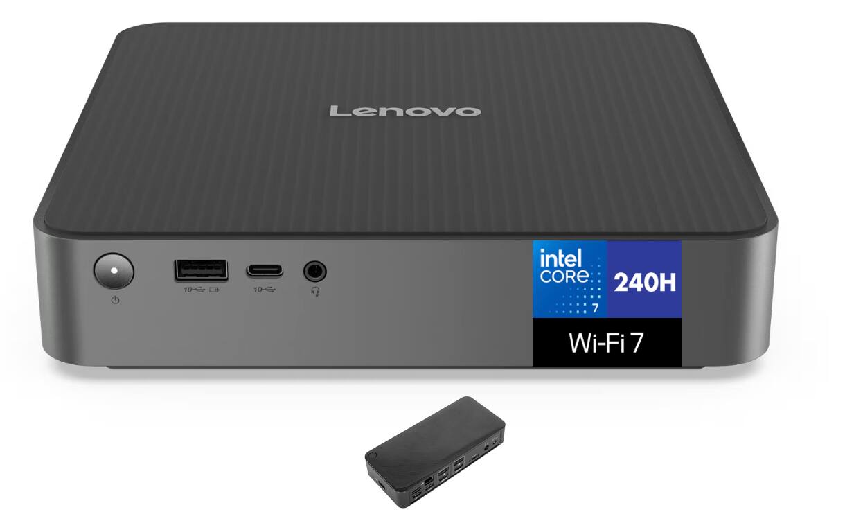 Lenovo IdeaCentre Mini Desktop (Intel Core 7 240H, 16GB DDR5, 1TB
