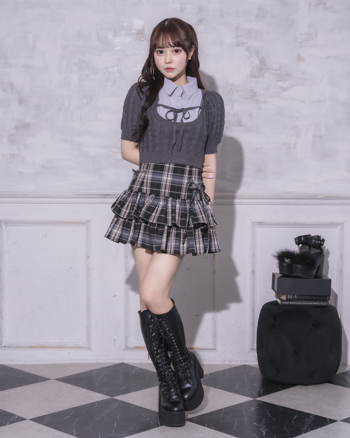 レイヤードケーブルニット – pium