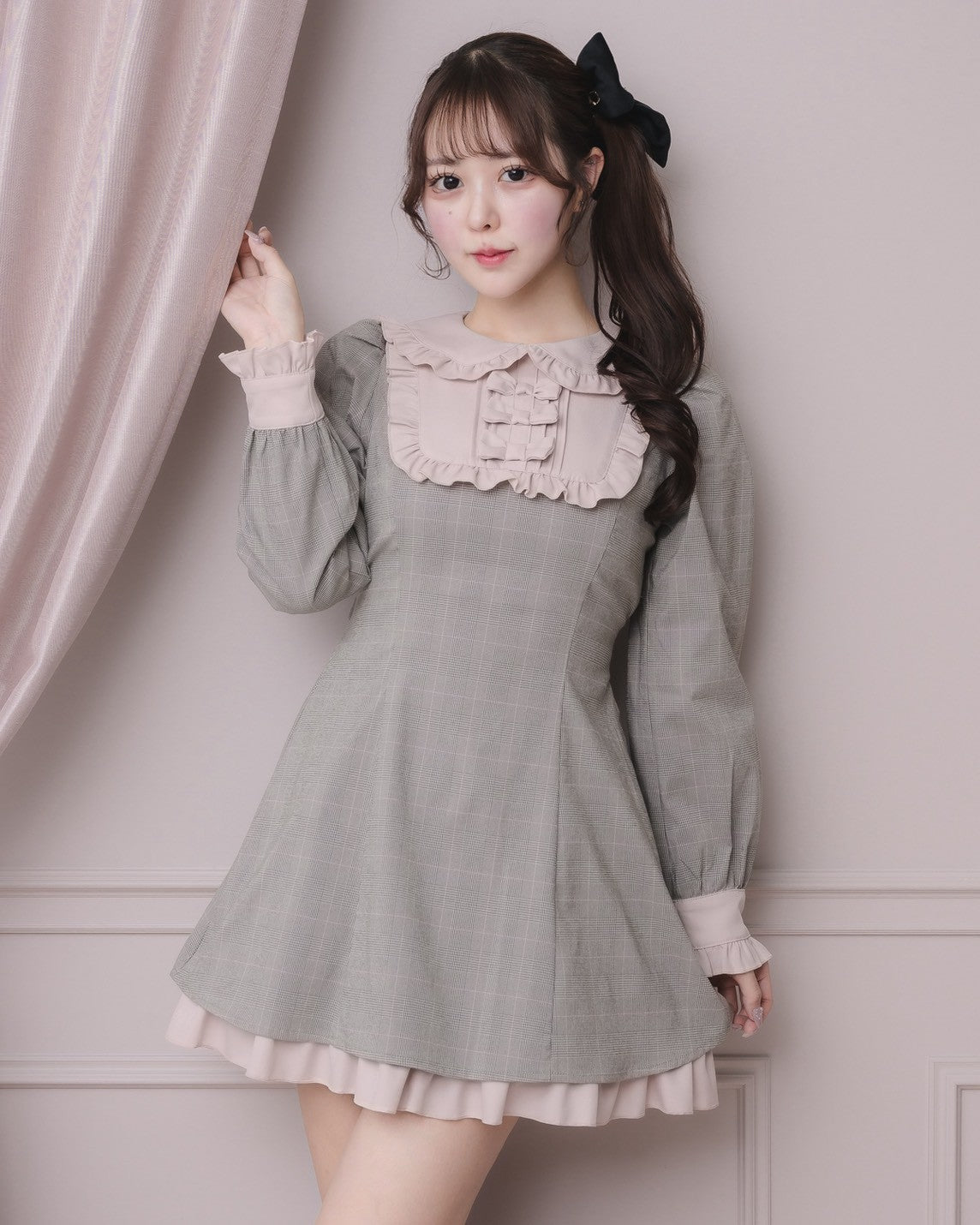スクエアフリルリボンドーリーワンピース – pium