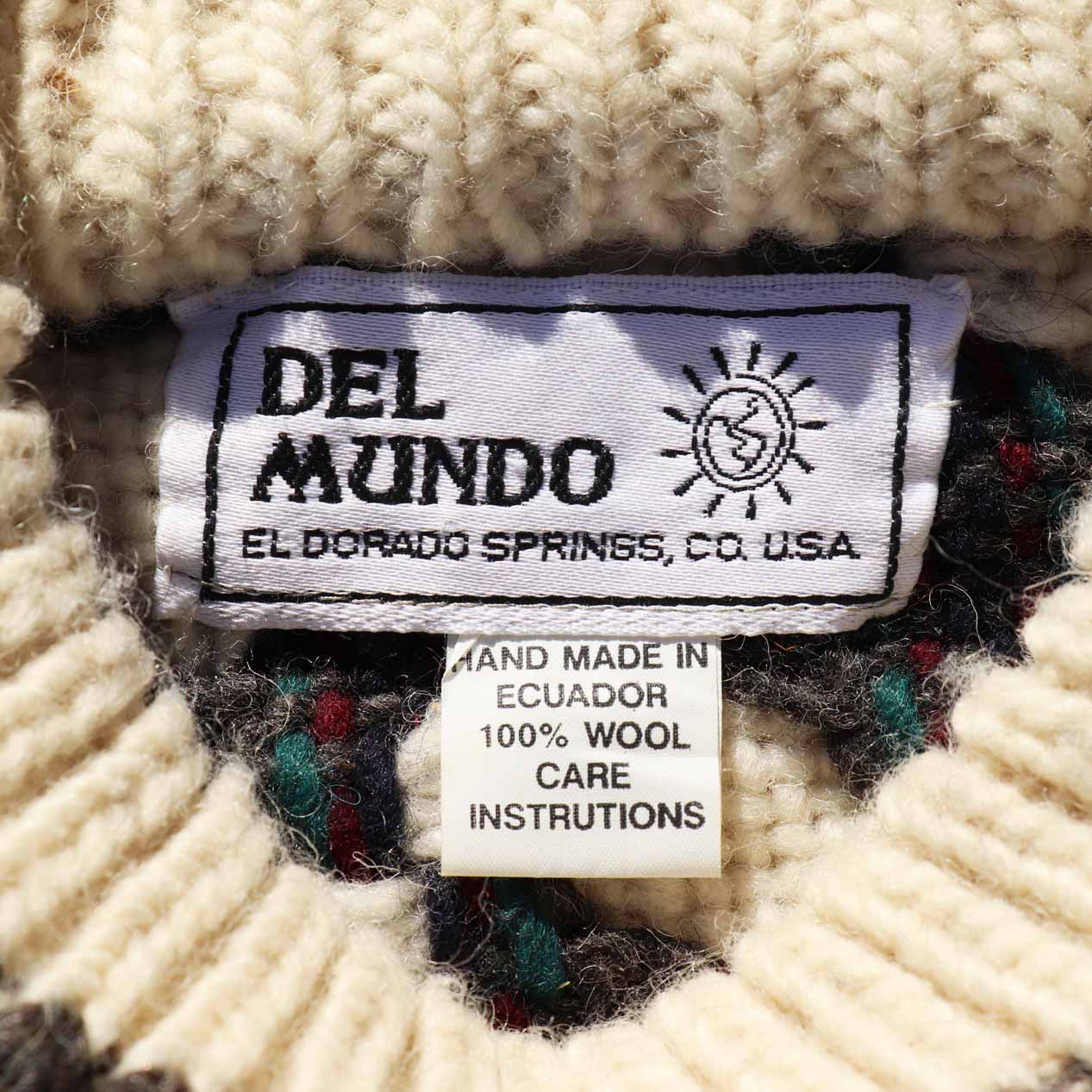 POST JUNK / 00's～ DEL MUNDO エクアドル製 ハンドニット [About XL]