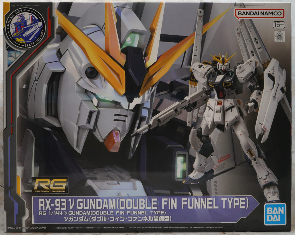 RG】νガンダム(ダブル・フィン・ファンネル装備型)【GUNDAM SIDE-F限定