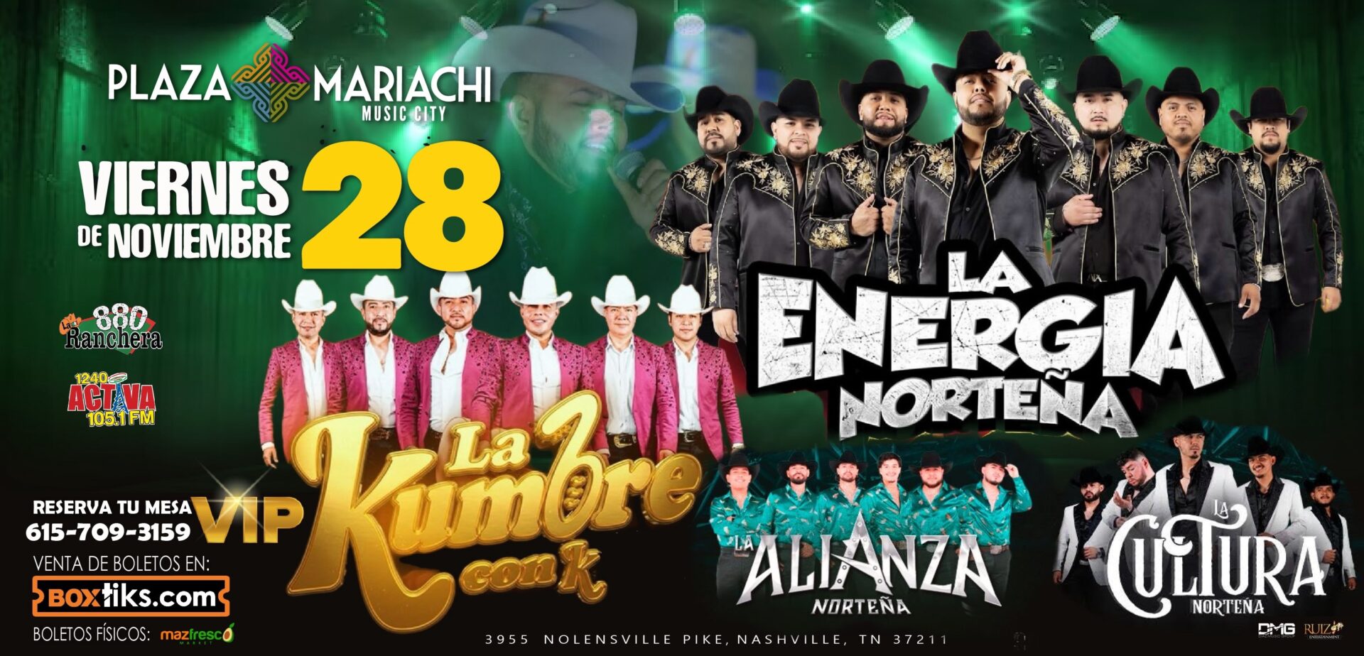 Concierto: La Alianza Norteña - Kumbre con K - Contrabandistas