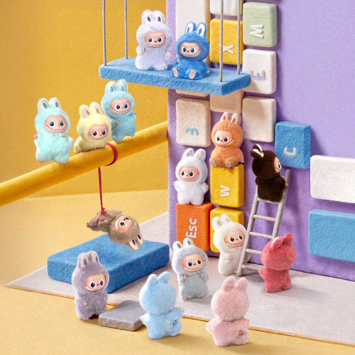 THE MONSTER PIN FOR LOVE シリーズぬいぐるみペンダント(A-M) - POP