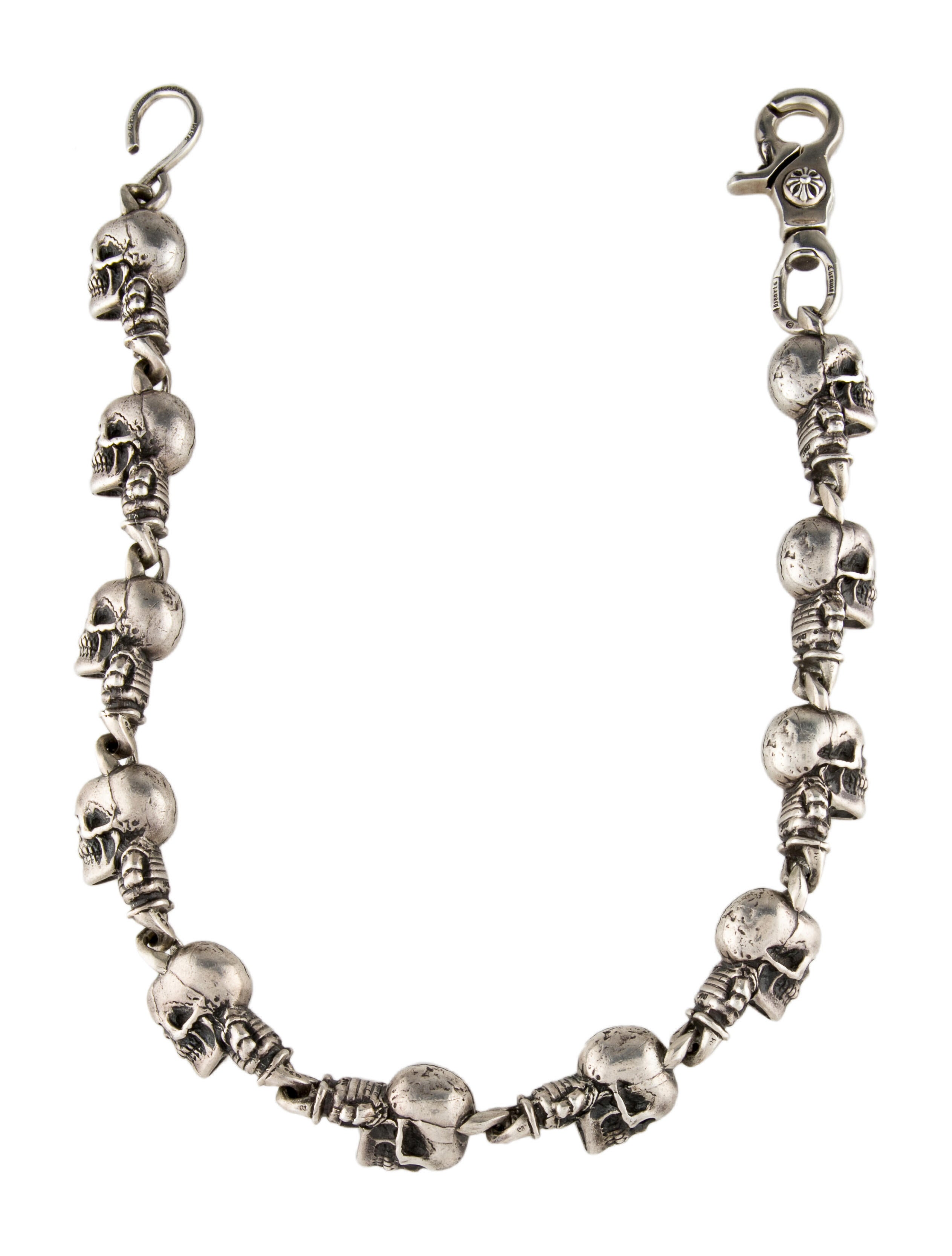 Chrome Hearts Joe Foti Teeter Skull Wallet Chain - Silver Other