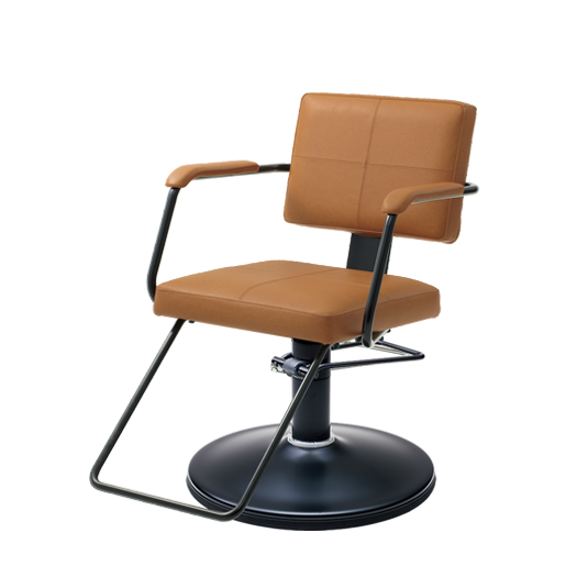 タカラベルモント 美容室チェア ブラウン 高さ調整可能 スタイリング