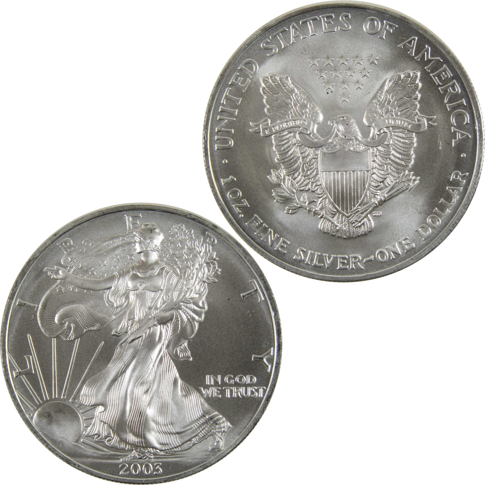 2003 American Silver Eagle Uncirculated Bullion $1 Coin
