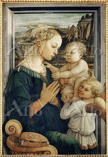 フィリッポ・リッピ 「聖母子と二天使」 [169969024]のアート作品 - アフロ