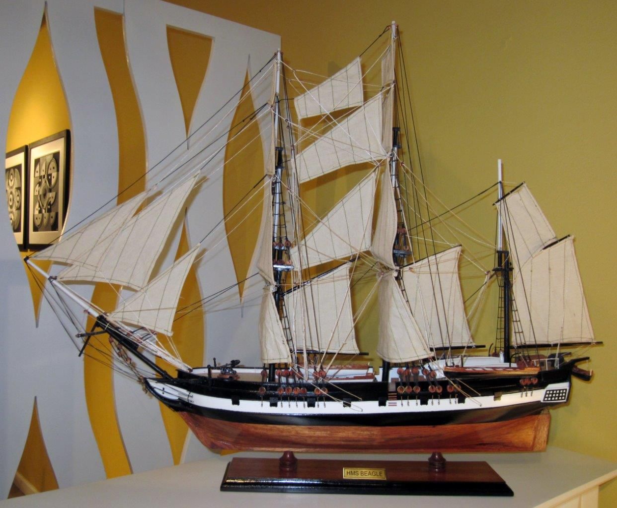 HMS Beagle Model Ship