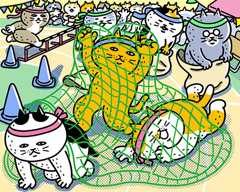 この画像の中に「ネズミ」が隠れています 猫に見つからないように必死