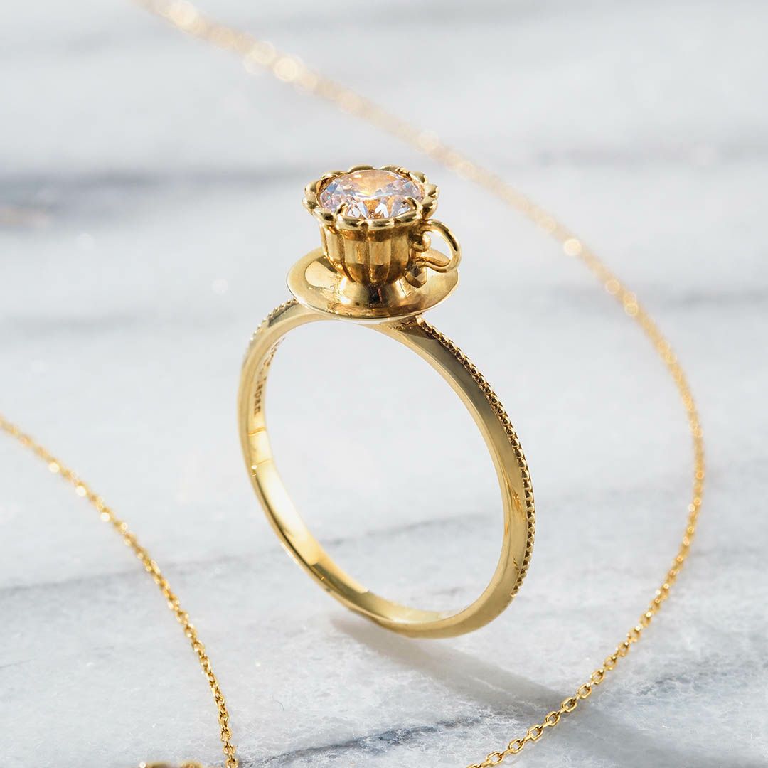 残り1点】【K10】ティーカップ リング | Q-pot. ONLINE SHOP