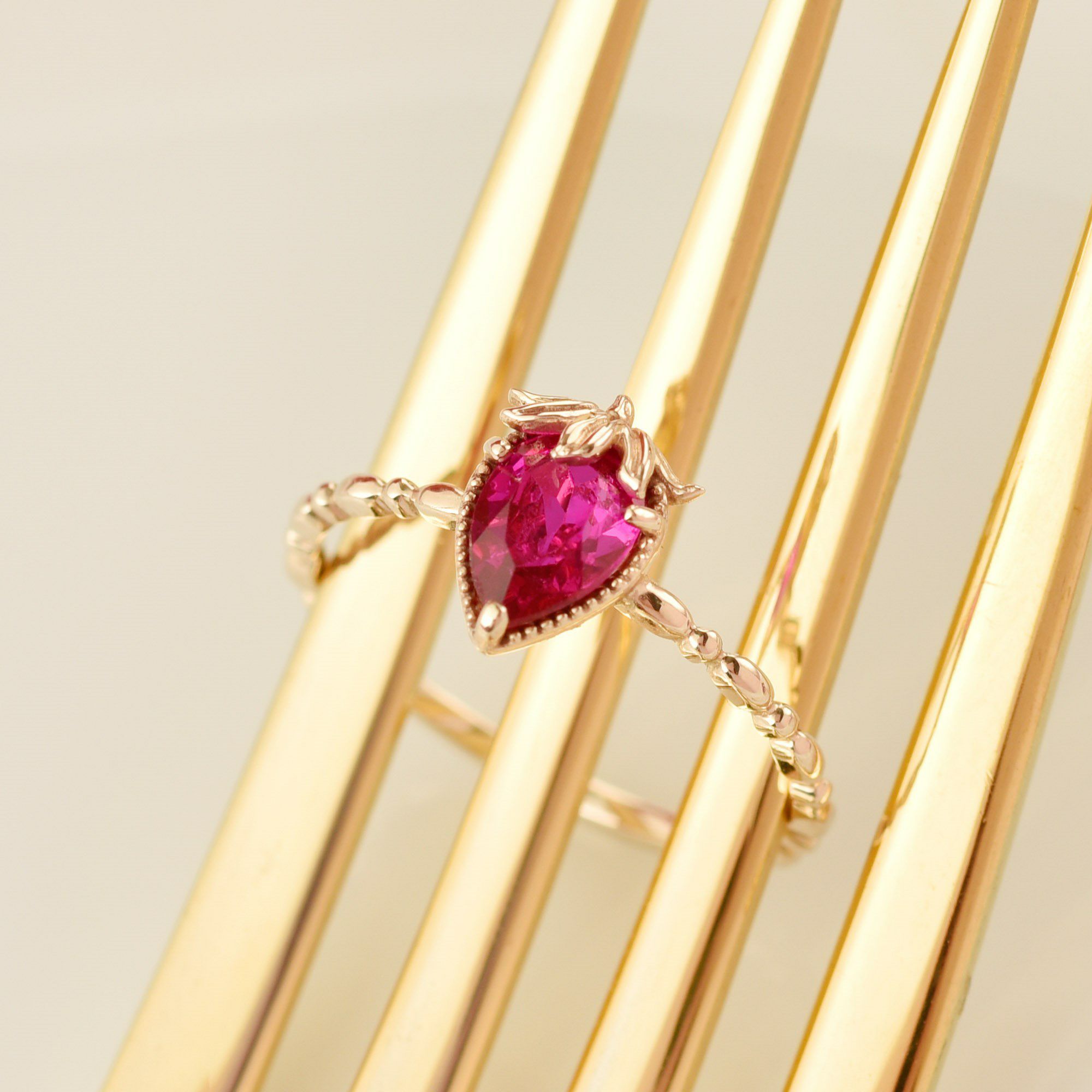 残り1点】【K10】ストロベリー リング | Q-pot. ONLINE SHOP