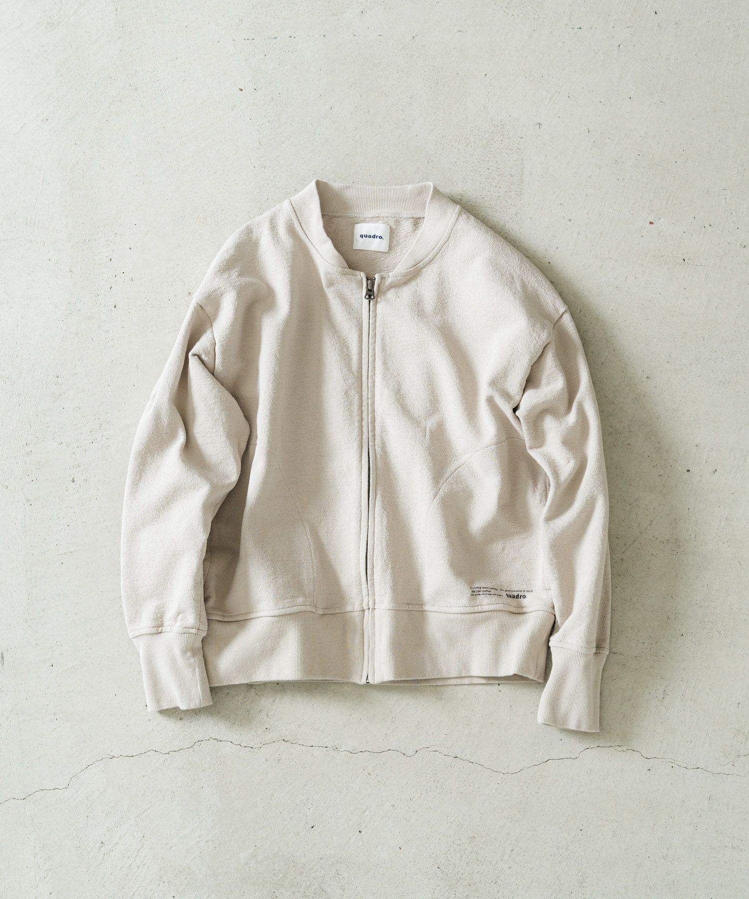 裏毛風天竺ZIPブルゾン | quadro (クオドロ) 公式サイト | オンライン