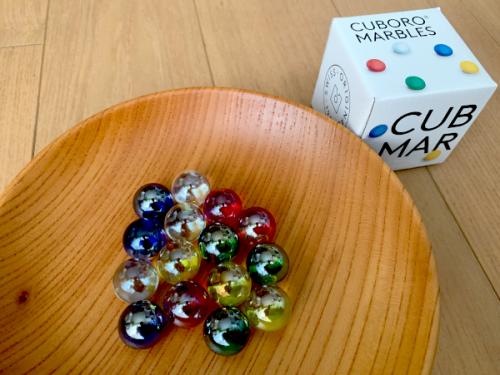 木のおもちゃ カルテット / CUBORO(キュボロ)ビーだま15個紙箱入り