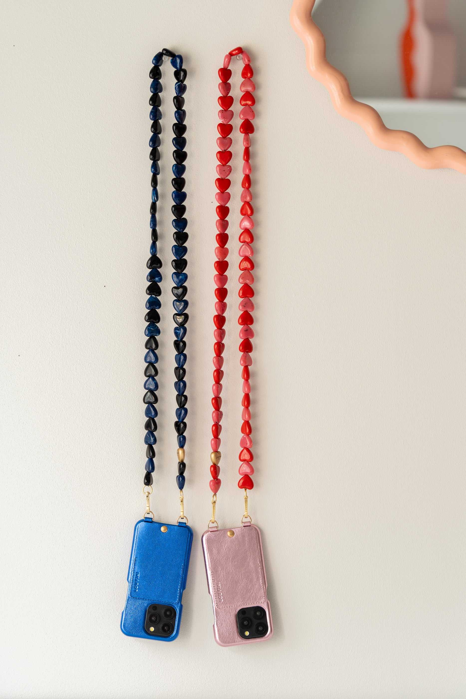 LOUVINI ハート型ストラップ パープル LOUVINI ハート型ストラップ