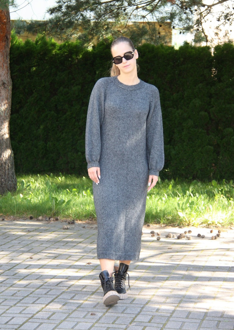 Thick knitted woolen dress for autumn - winter – RENATE ROSE