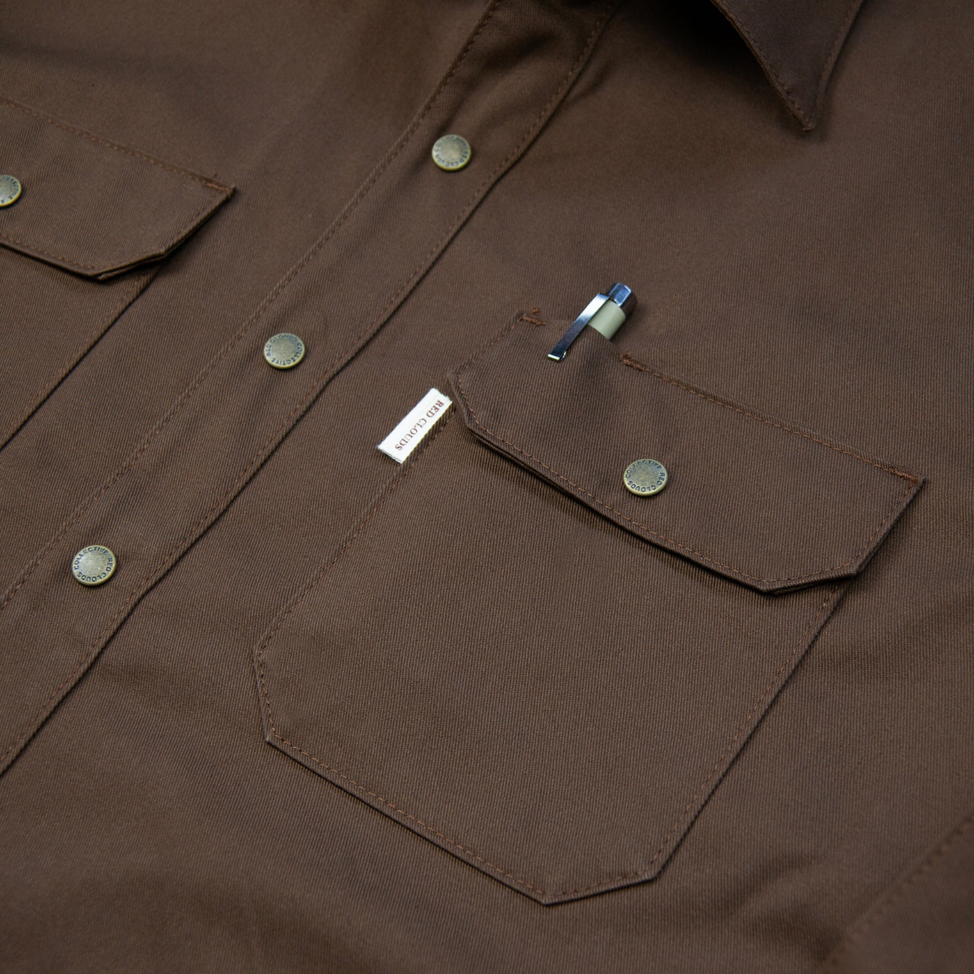Witham Work Shirt - Nutmeg Brown Twill - Red Clouds Collective