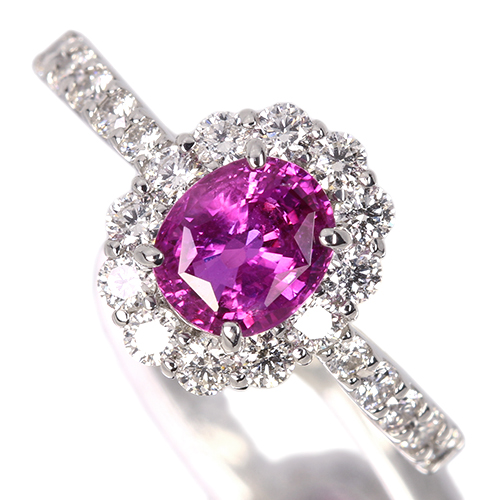 スリランカ産パープルピンクサファイア 約1.2ct ハートアンド