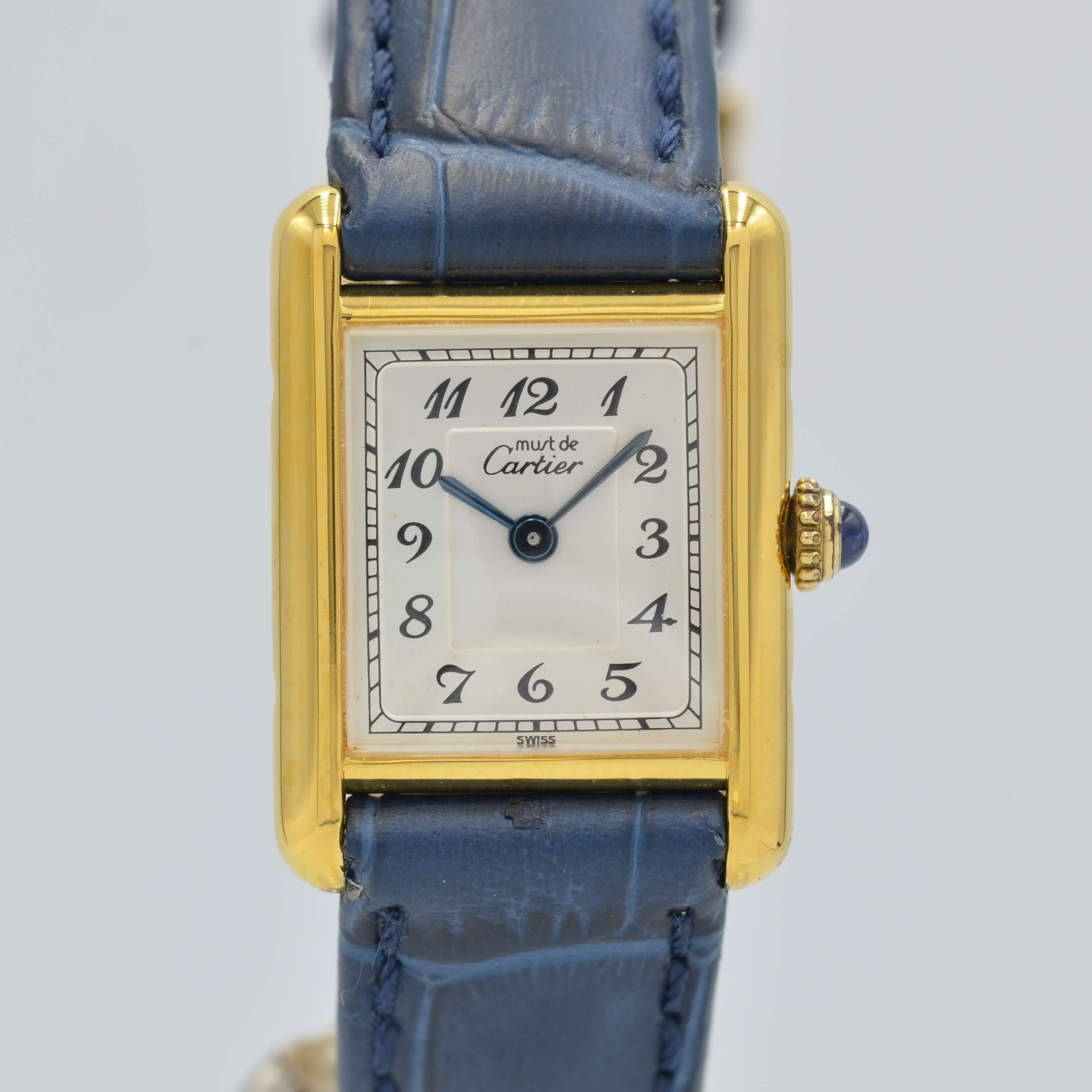 Cartier】カルティエ マストタンクSM アラビア 純正尾錠付き