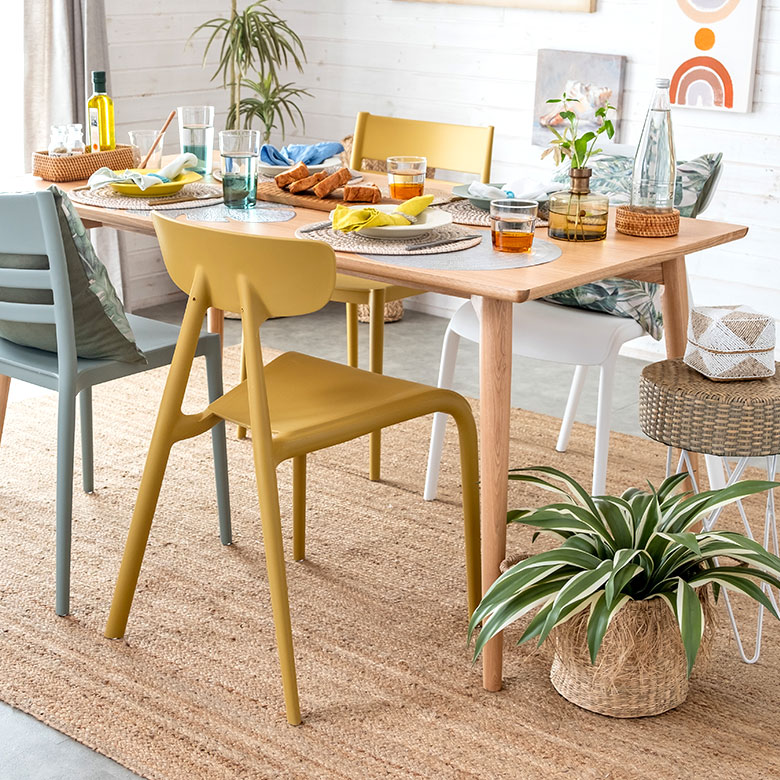 4脚セット】 ダイニングチェア PP プラスチック W 49 D 53.5 H 79.5