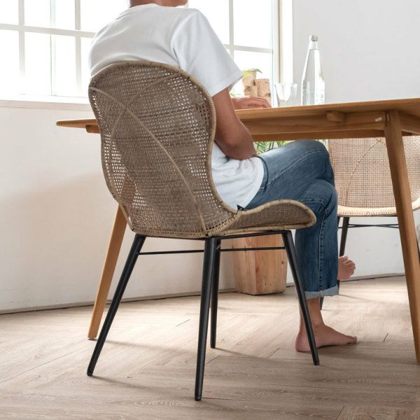 ①【マルニ木工】ラタンチェア 籐 ヴィンテージ レトロ 家具 2脚出品