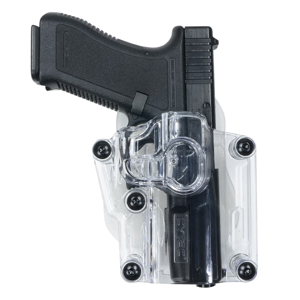 CYTAC メガフィットホルスター 右手用 クリアカラー 樹脂製 パドル付き