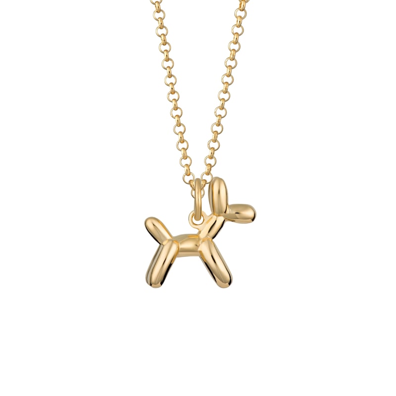 Gold Balloon Dog Charm Necklace | Scream Pretty | Wolf & Badger