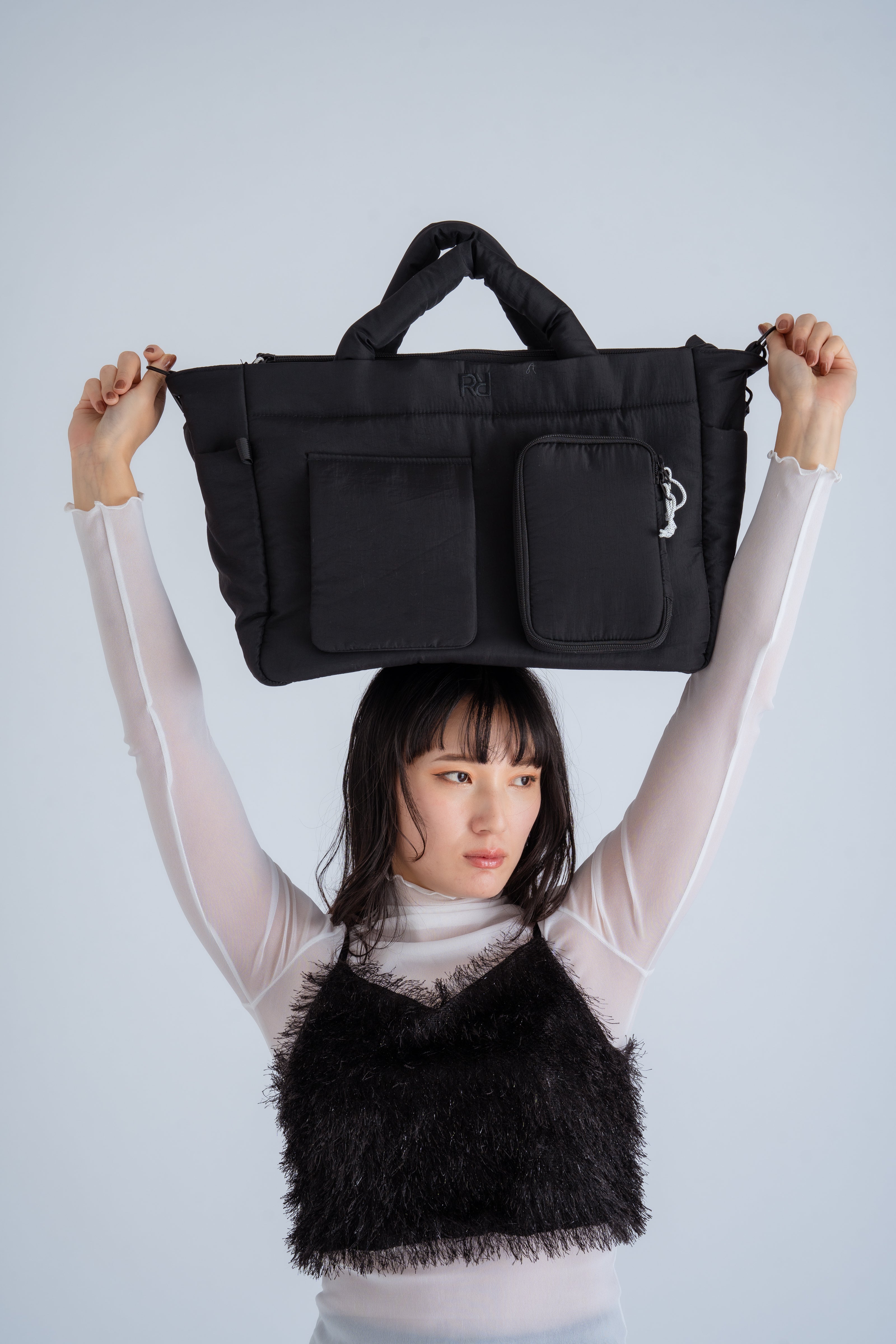 RICH RAISE マザーズバック Cross quilt bag / White – RICH RAISE