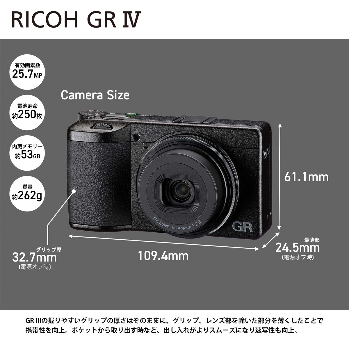 RICOH GR IV【1年保証】 | リコーイメージングストア