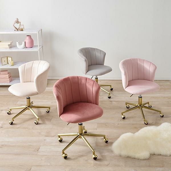 直送】ダスティカラーの回転チェア｜かわいいお姫様インテリア家具
